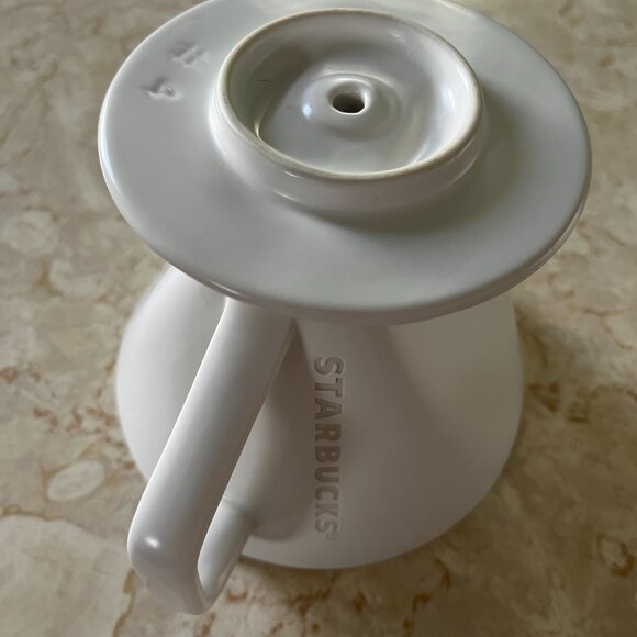Starbucks Pour-Over Drip Filter #4 Coffee Maker White Ceramic Cone Brewer - Picture 5 of 8